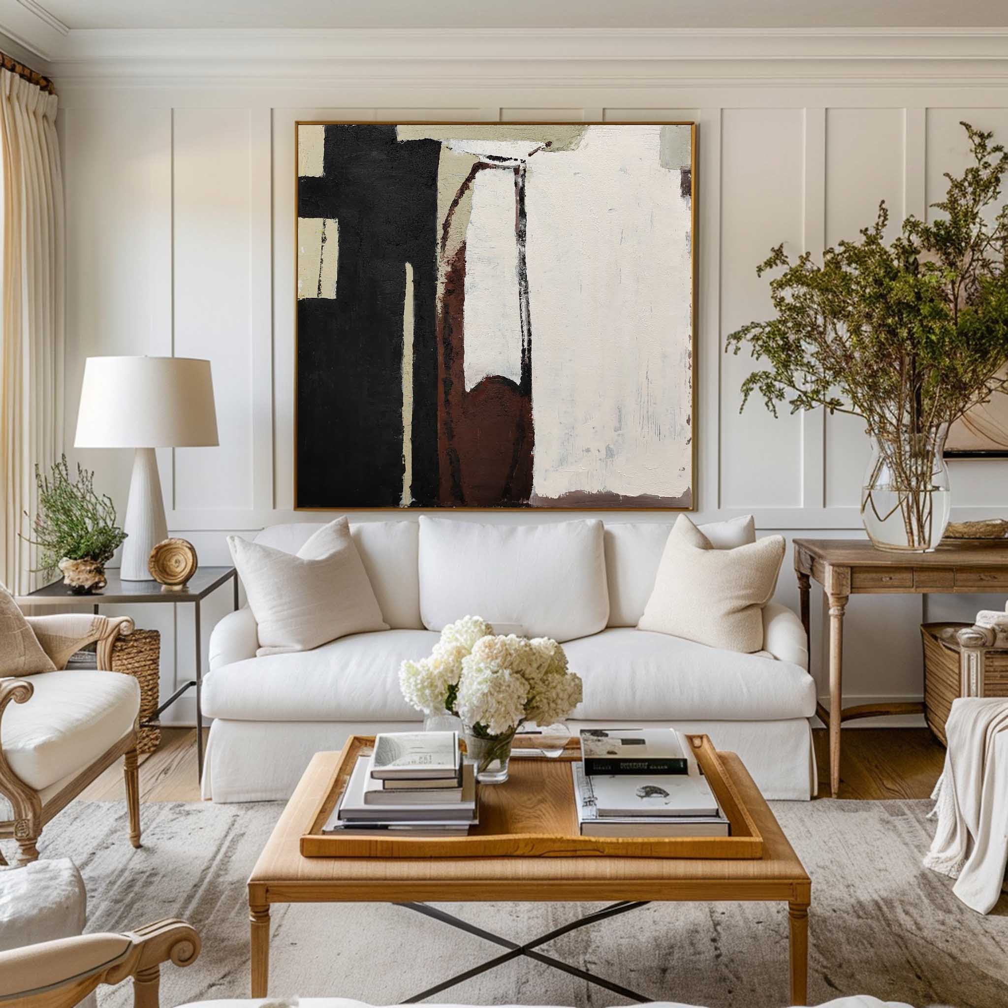 Hand-Painted Textured Abstract | Earth Tone Canvas Art #AA 281