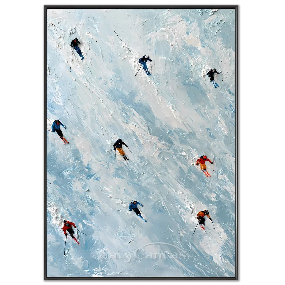 Blue-skiing-painting-black-frame-02.webp