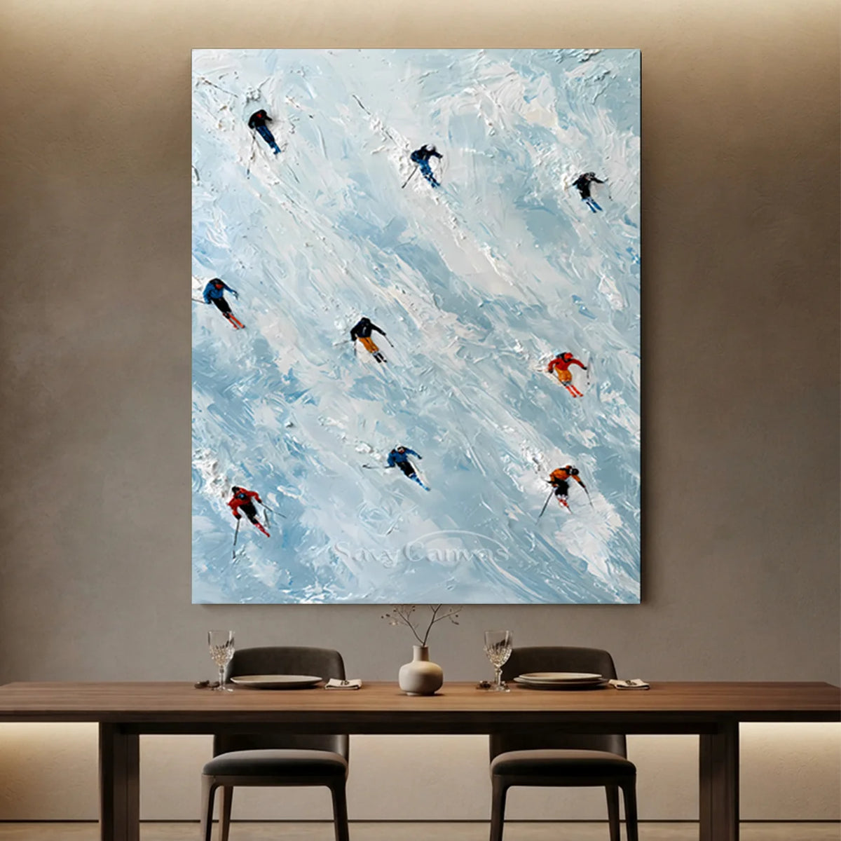 Blue-skiing-painting-for-elegant-restaurant-01.webp