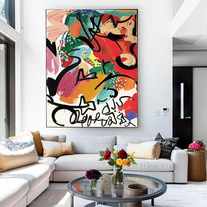 Vibrant Colorful Abstract Art | Energetic Statement Piece