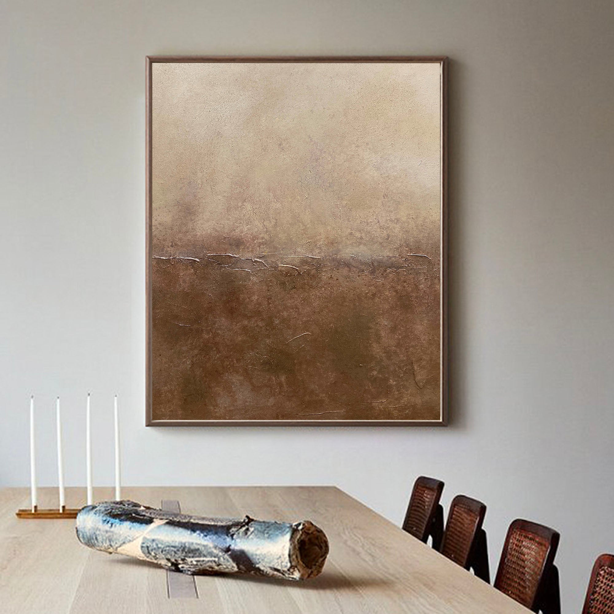  Wabi-sabi Style Brown Wall Decor | Japandi Canvas Print