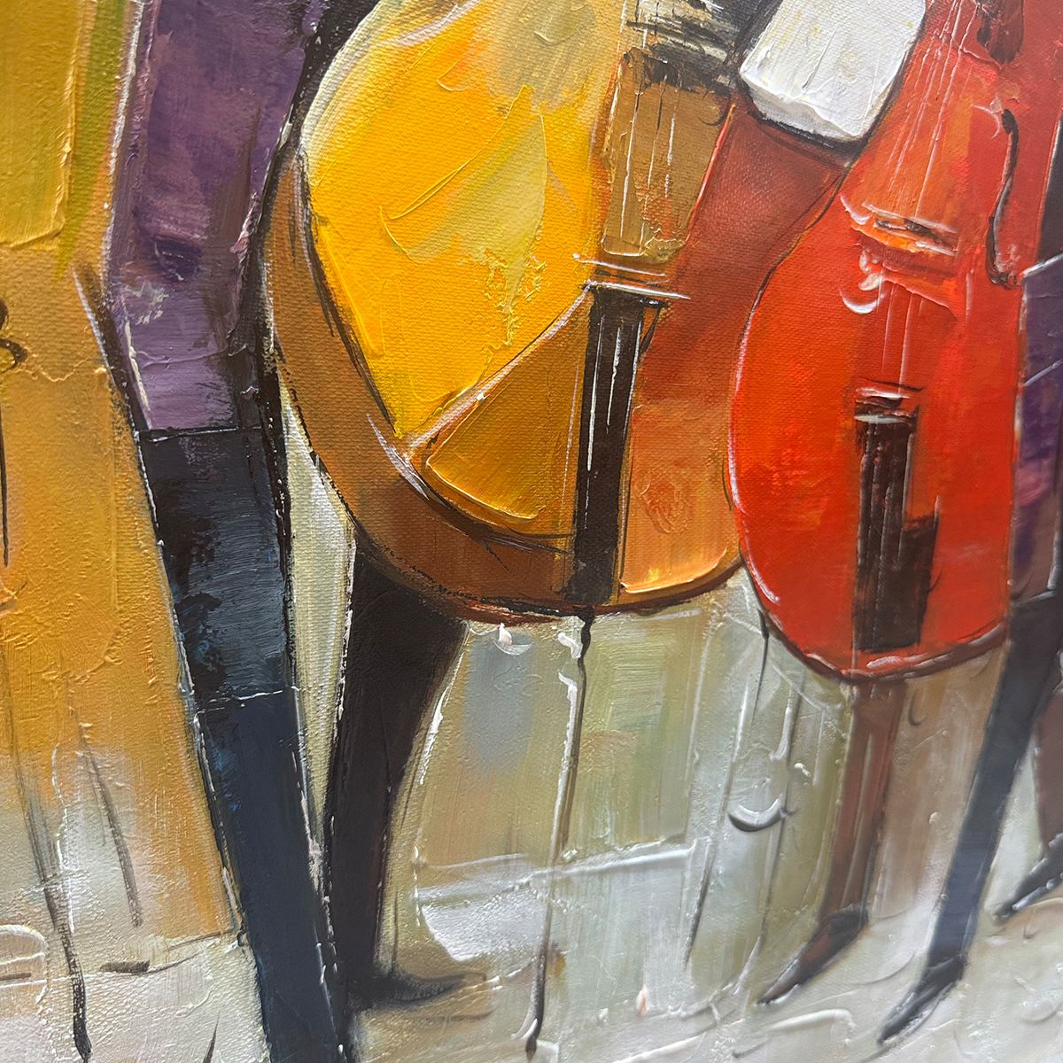 Textured Impasto Painting | Modern Musicians Wall Art #AA 002