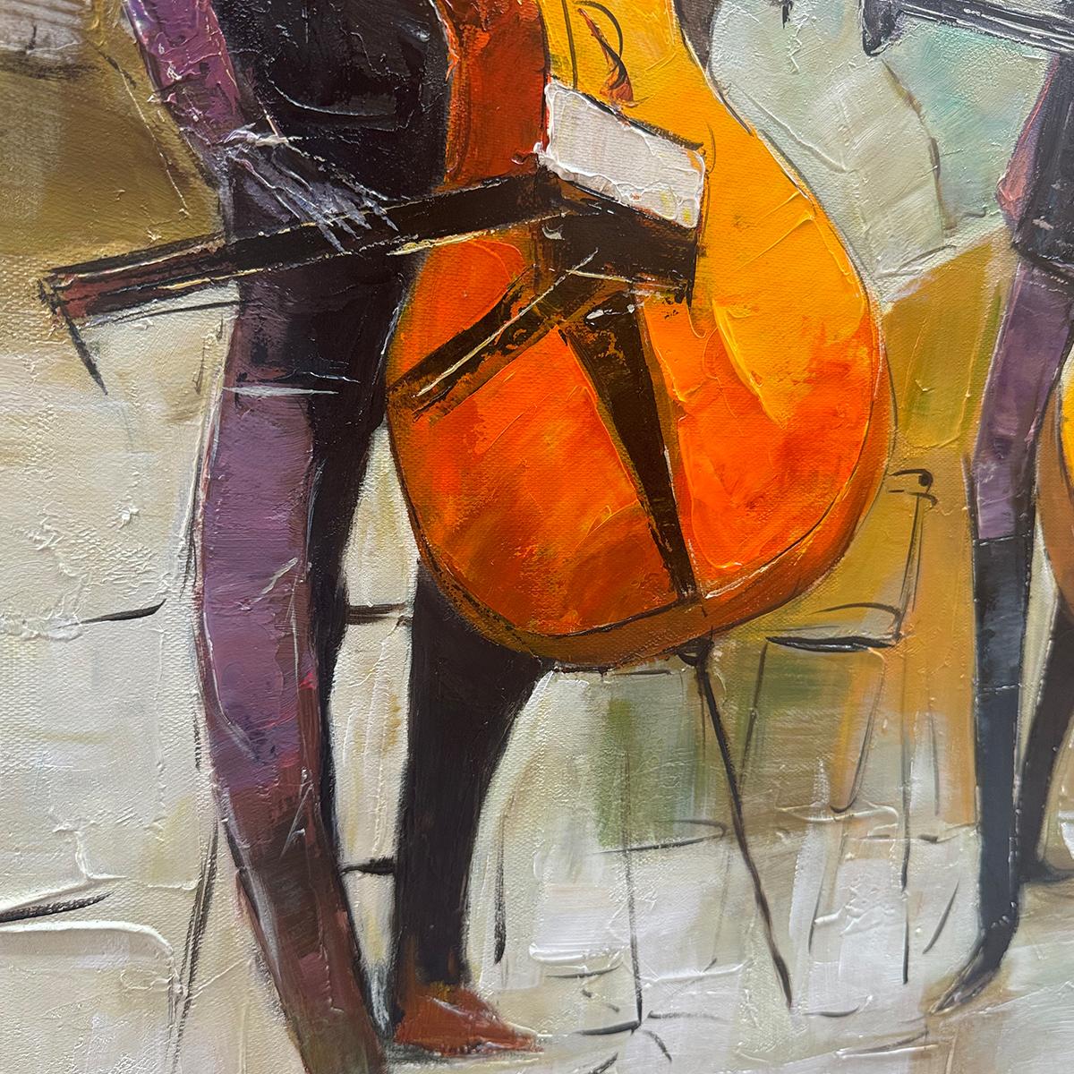 Textured Impasto Painting | Modern Musicians Wall Art #AA 002