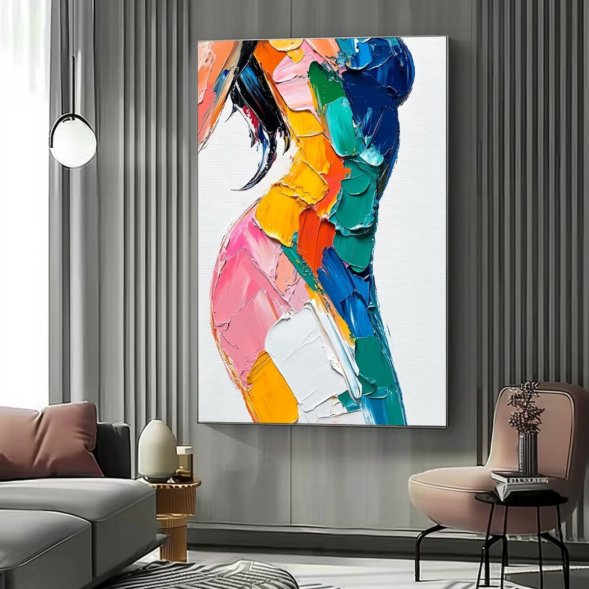 Colorful Abstract Nude Art | Modern Figurative Painting