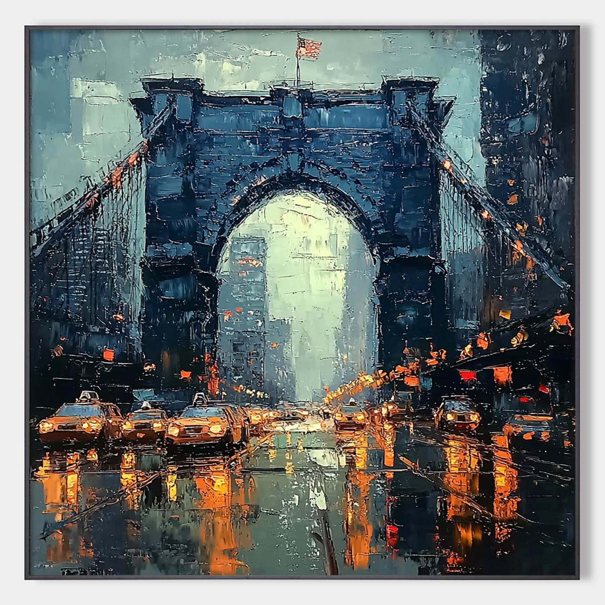 Brooklyn Bridge Painting | New York City Wall Art #AA 078