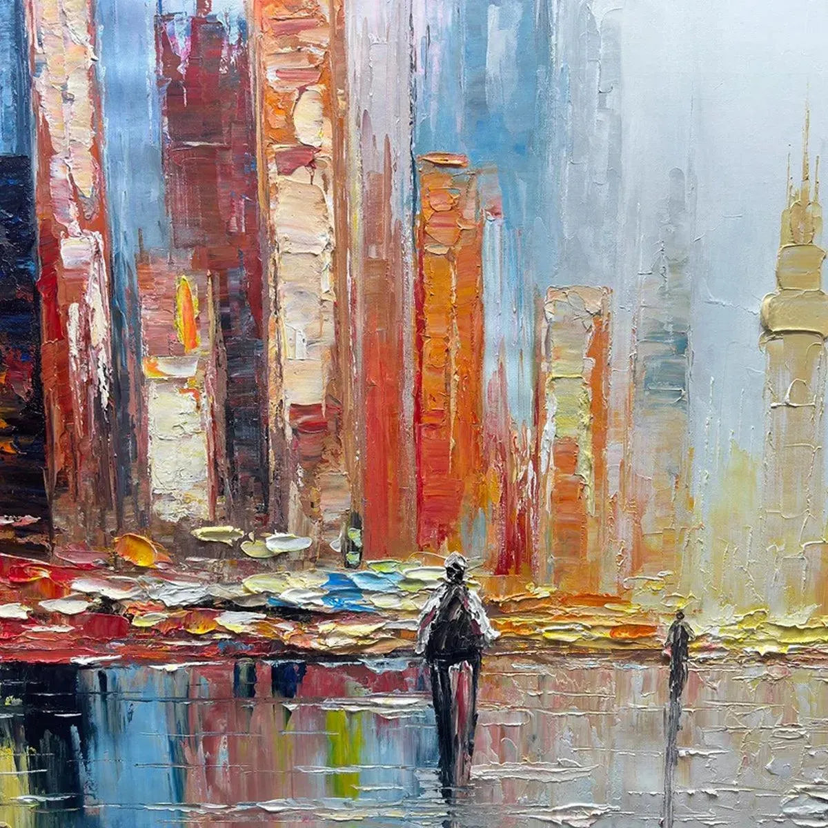 Colorful Abstract Cityscape | Modern Urban Wall Art #AA 079
