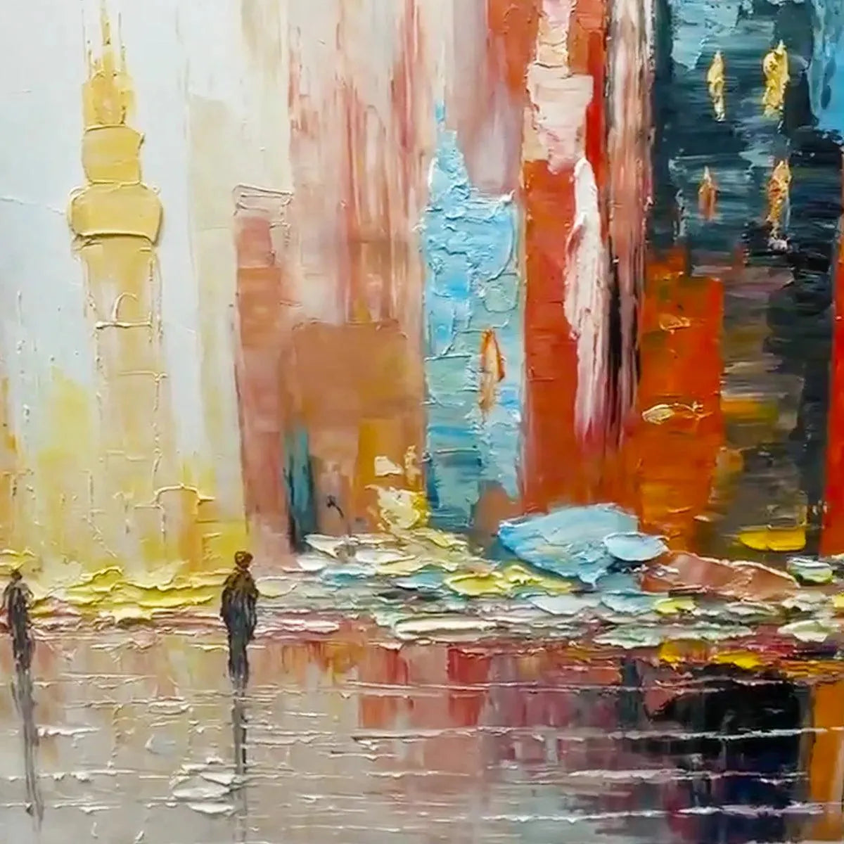 Colorful Abstract Cityscape | Modern Urban Wall Art #AA 079