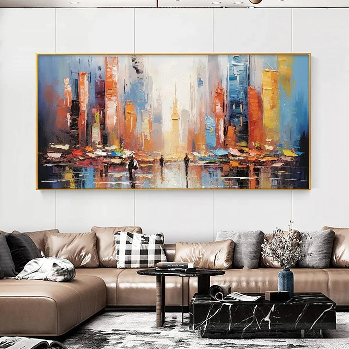 Colorful Abstract Cityscape | Modern Urban Wall Art #AA 079