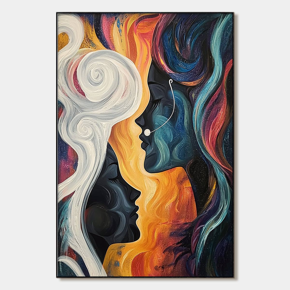 Abstract Colorful Face Canvas Art | Modern Wall Decor #AA 004