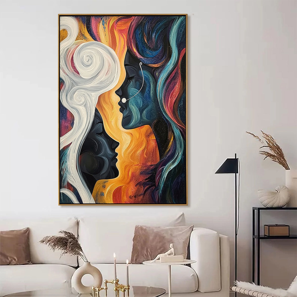 Large Abstract Wall Art for Living Room | Statement Canvas