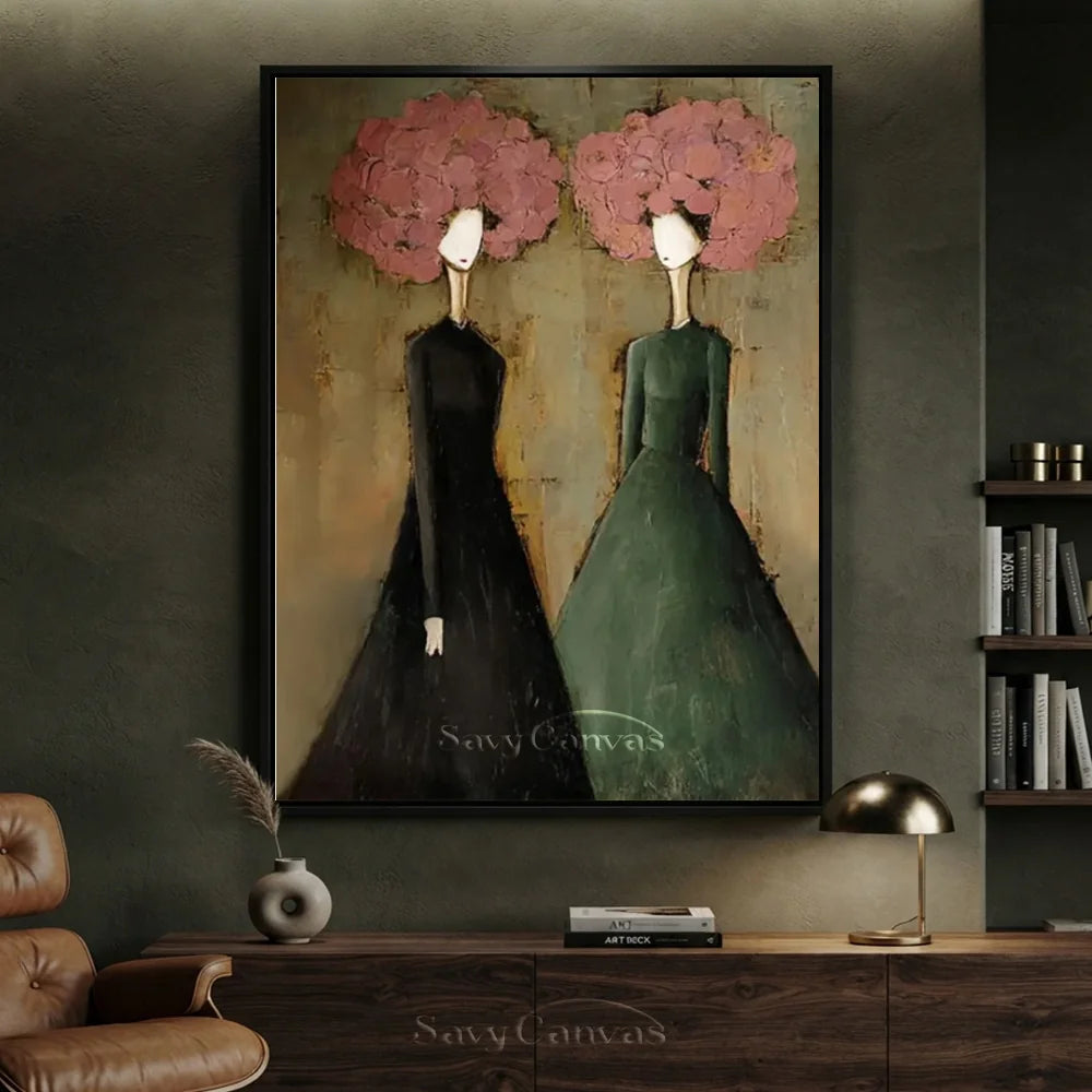 Abstract Expressionist Figural Oil Painting Canvas #SS 294