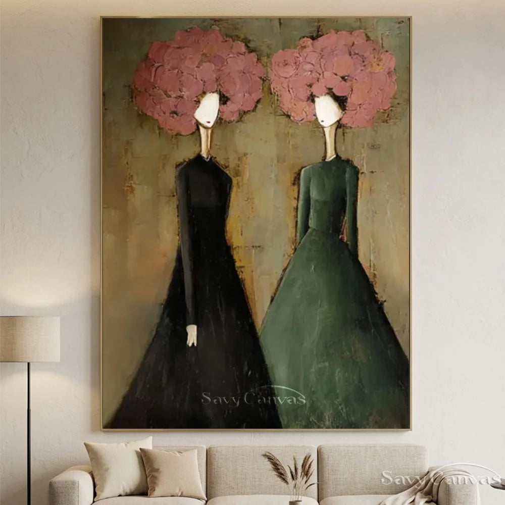 Abstract Expressionist Figural Oil Painting Canvas #SS 294