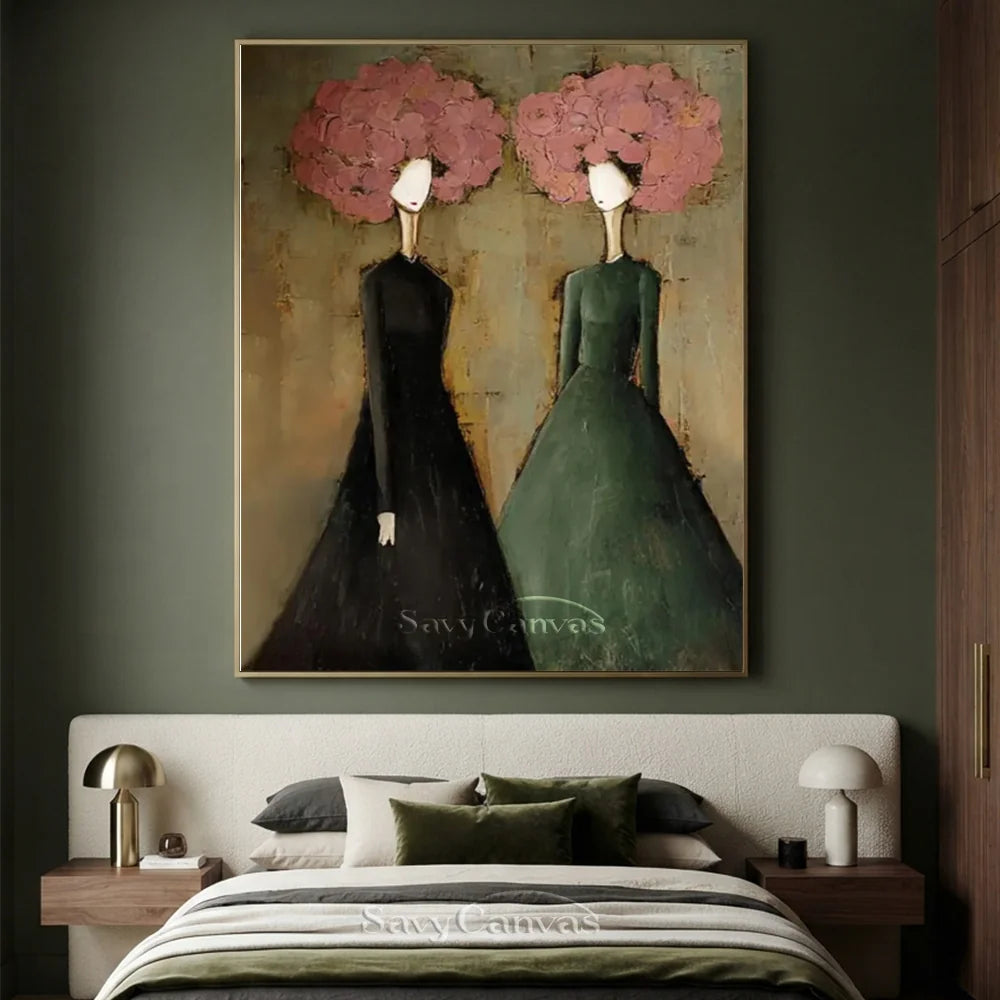 Abstract Expressionist Figural Oil Painting Canvas #SS 294