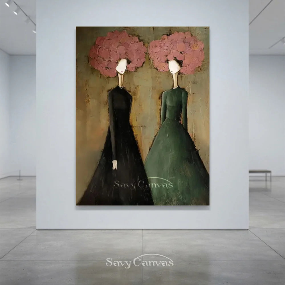 Abstract Expressionist Figural Oil Painting Canvas #SS 294