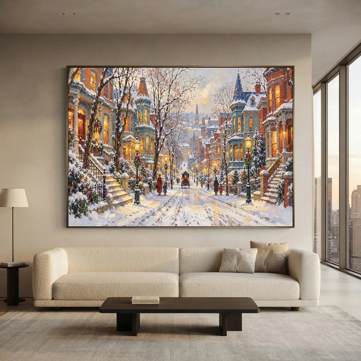 Christmas-Street-Oil-Painting-for-large-wall-09.webp