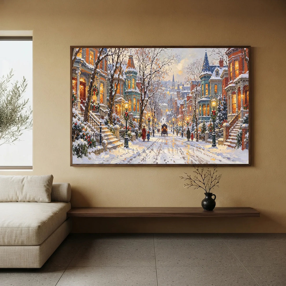 Christmas-Street-Oil-Painting-for-large-wall-decor-07.webp