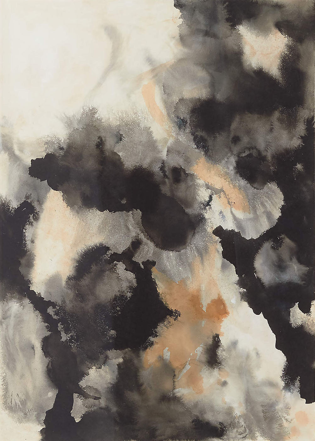 Fluid Abstract Art Painting - Black & White #TC 128