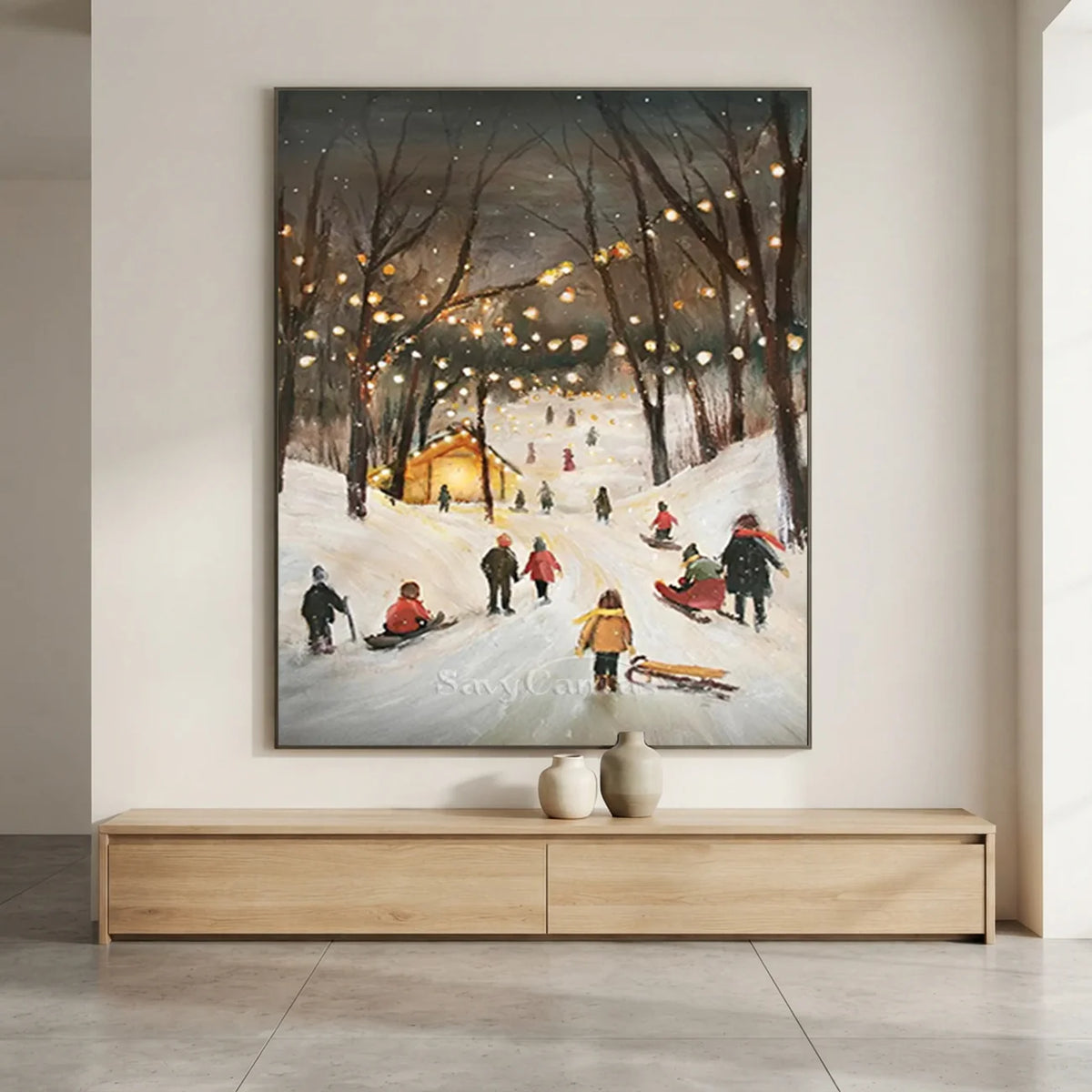 Cozy-Winter-Painting-above-the-wooden-cabinet-07.webp
