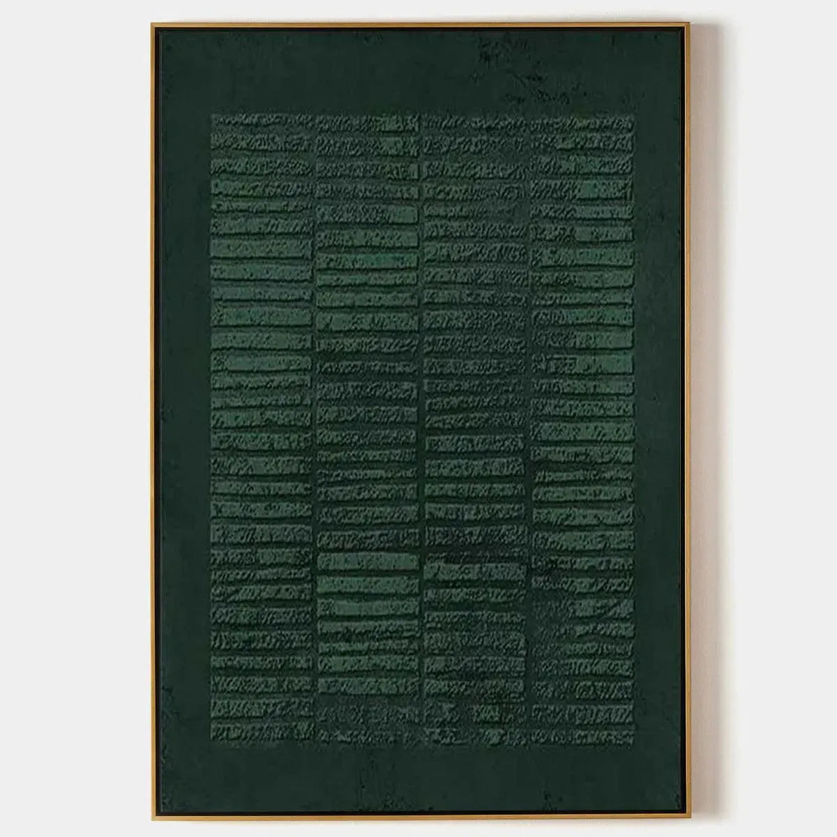 Deep Emerald Green Textured Canvas Art | Minimalist Decor #AA 324