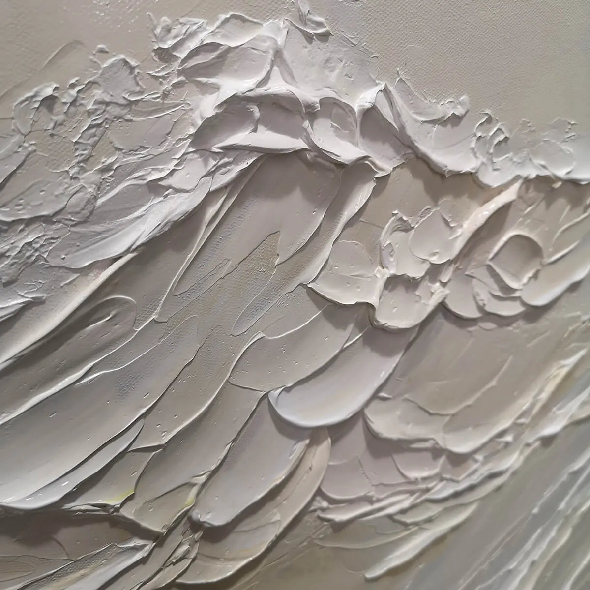 Abstract White Ocean Wave Wall Art | Panoramic Landscape Decor #AA 447