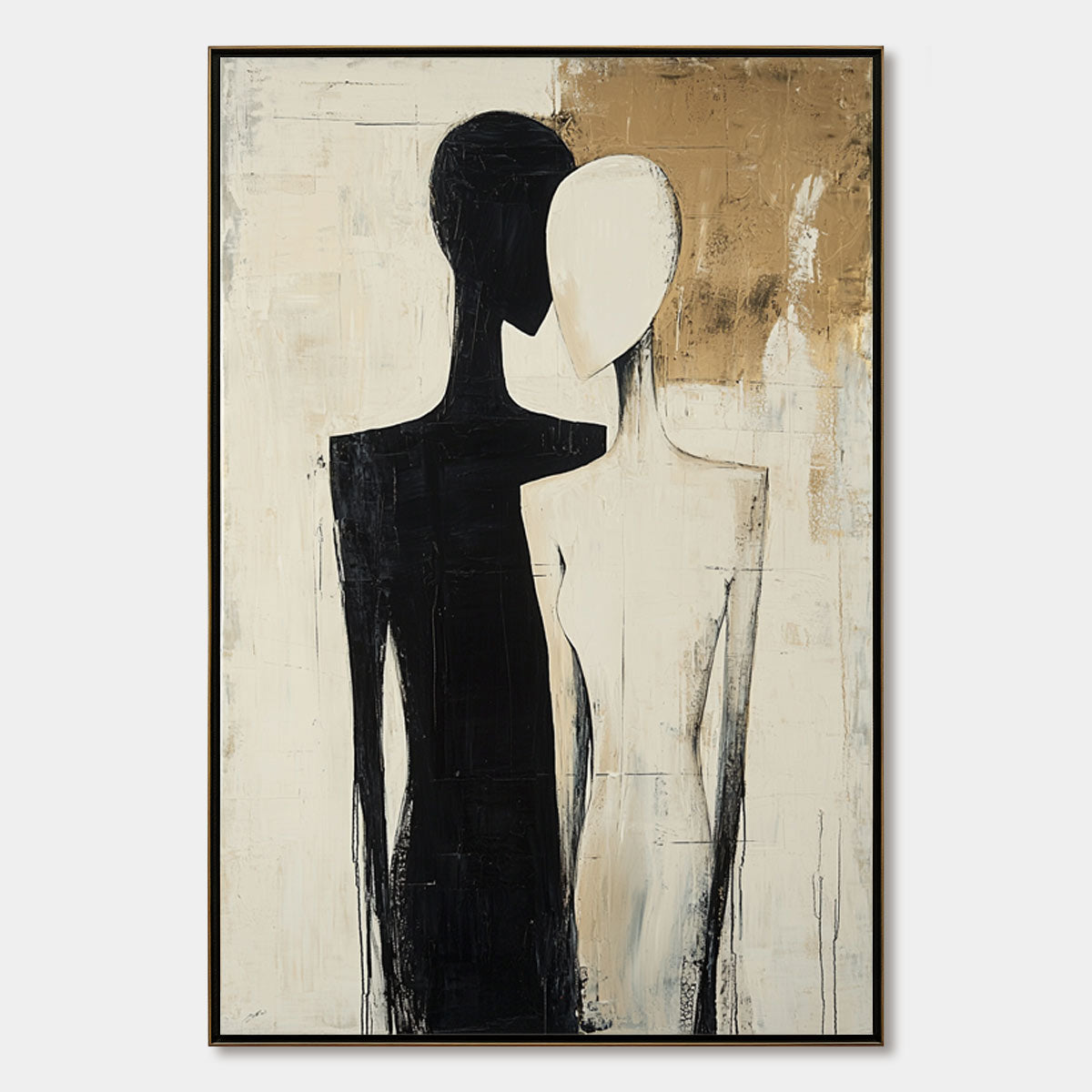 Abstract Couple Painting | Modern Minimalist Wall Art # AA 009