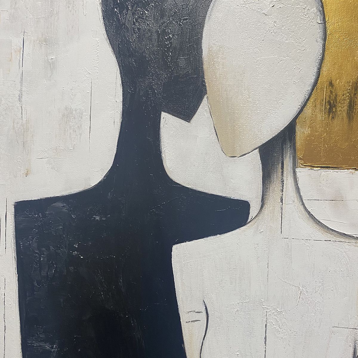 Abstract Couple Painting | Modern Minimalist Wall Art # AA 009