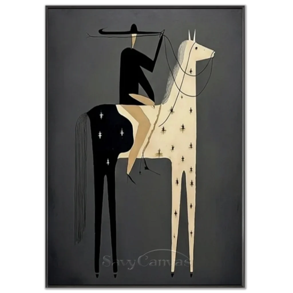 Handcrafted Dark Folk Western Oil Painting #SS 319
