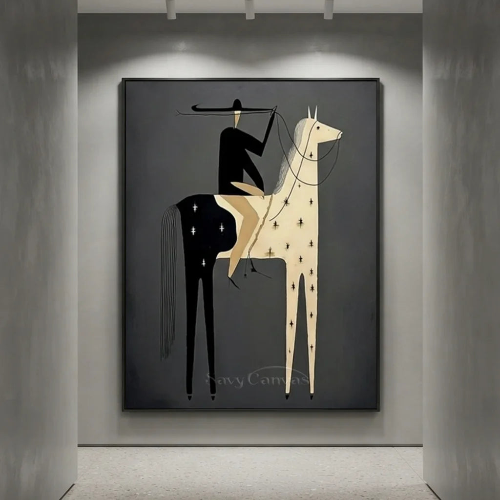 Handcrafted Dark Folk Western Oil Painting #SS 319