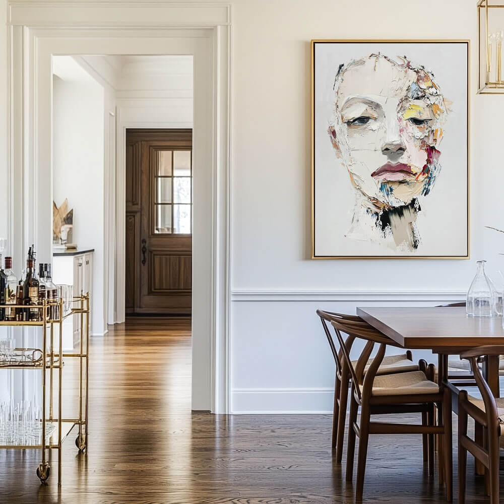 Modern Figurative Painting | Expressive Woman's Face Art #AA 267