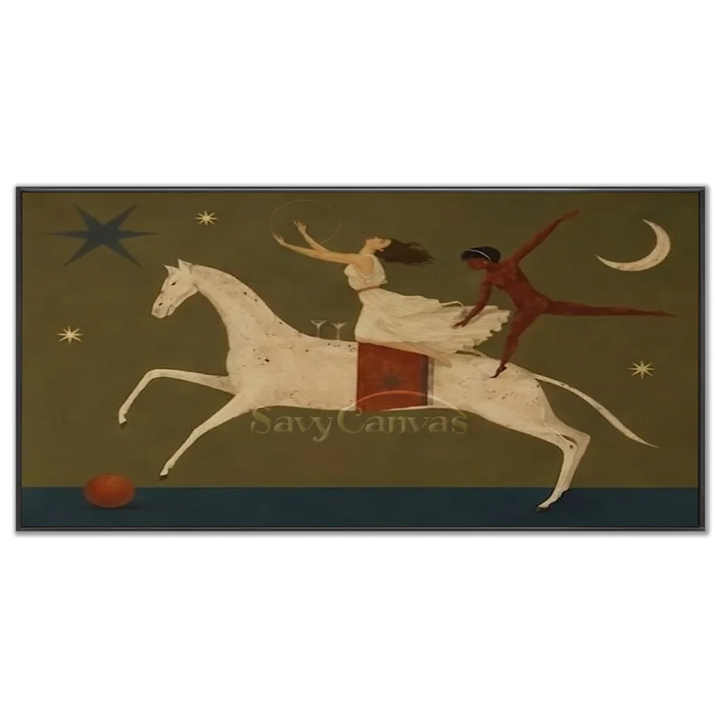Handmade Surrealist Dreamlike Horse Oil Painting #SS 356