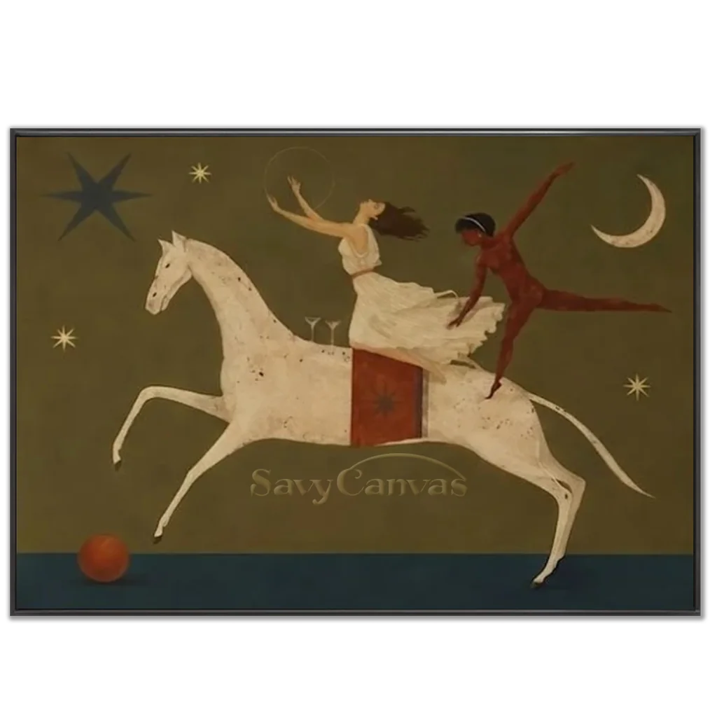 Handmade Surrealist Dreamlike Horse Oil Painting #SS 356