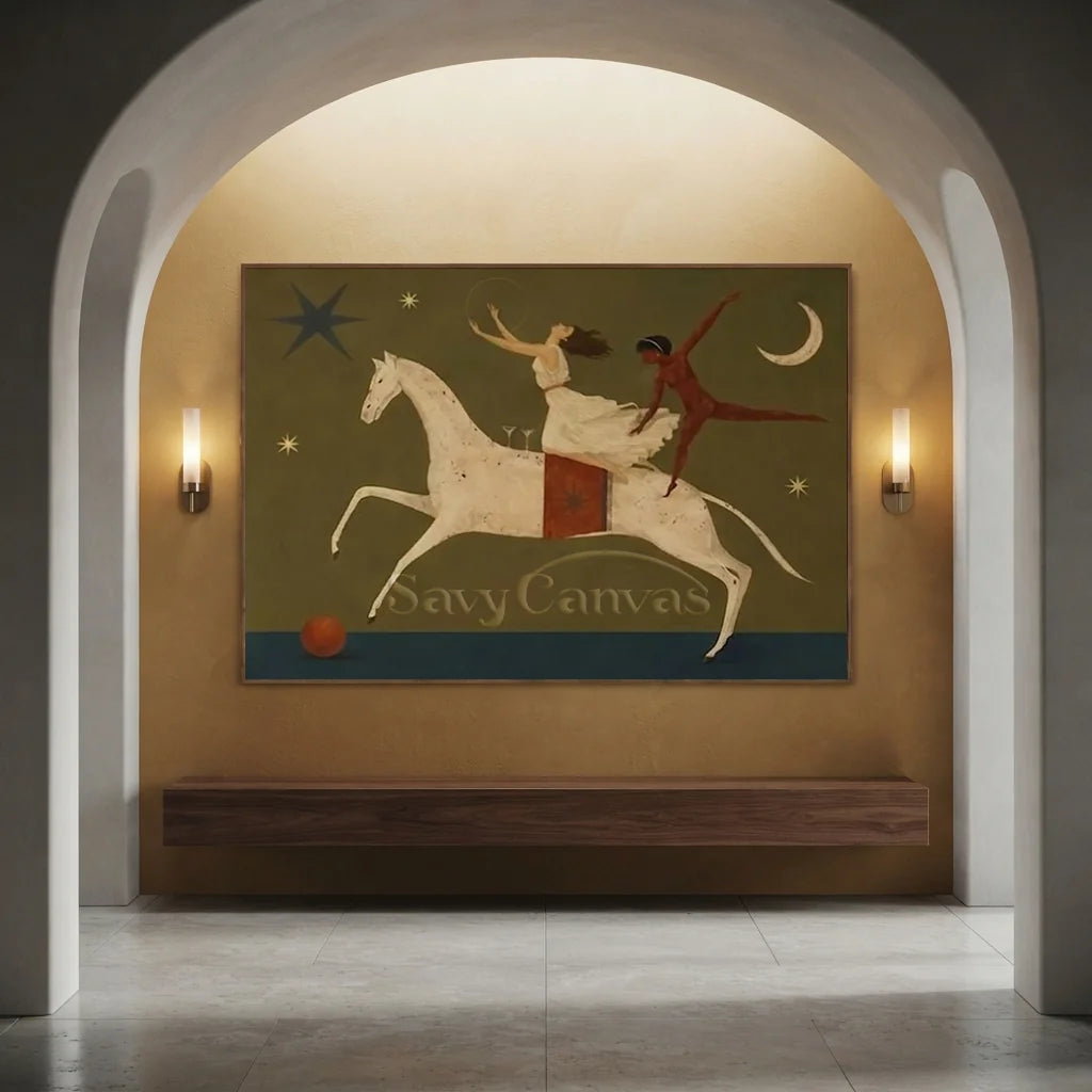Handmade Surrealist Dreamlike Horse Oil Painting #SS 356