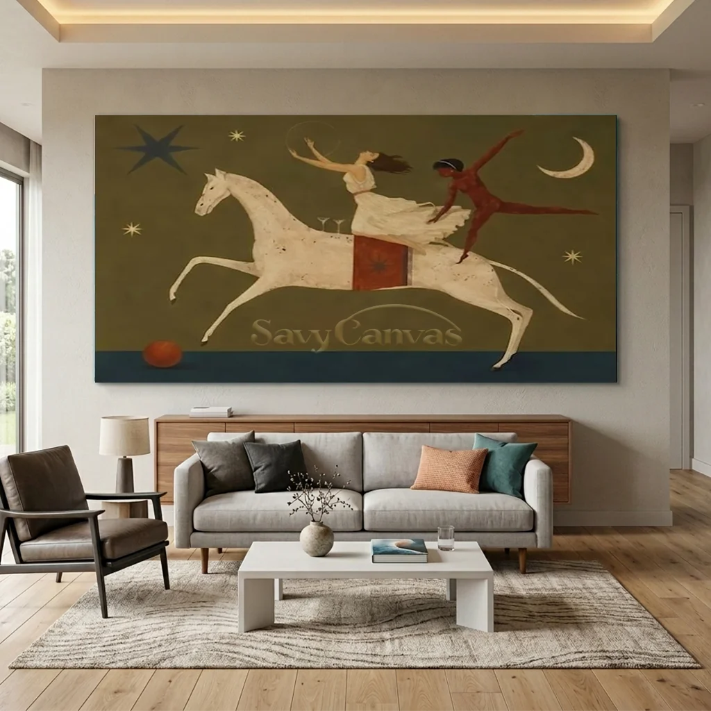 Handmade Surrealist Dreamlike Horse Oil Painting #SS 356
