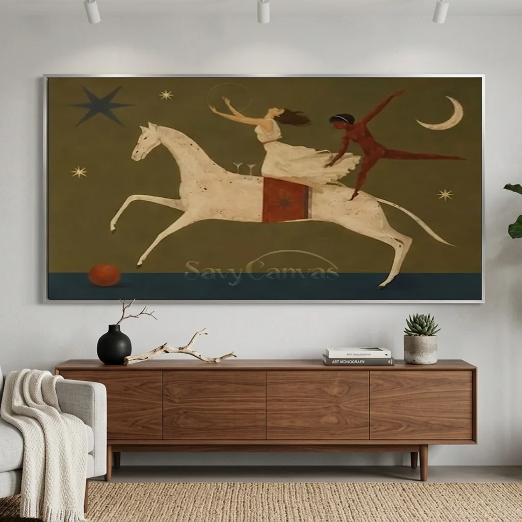 Handmade Surrealist Dreamlike Horse Oil Painting #SS 356