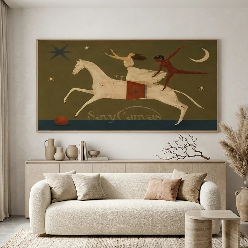 Handmade Surrealist Dreamlike Horse Oil Painting #SS 356