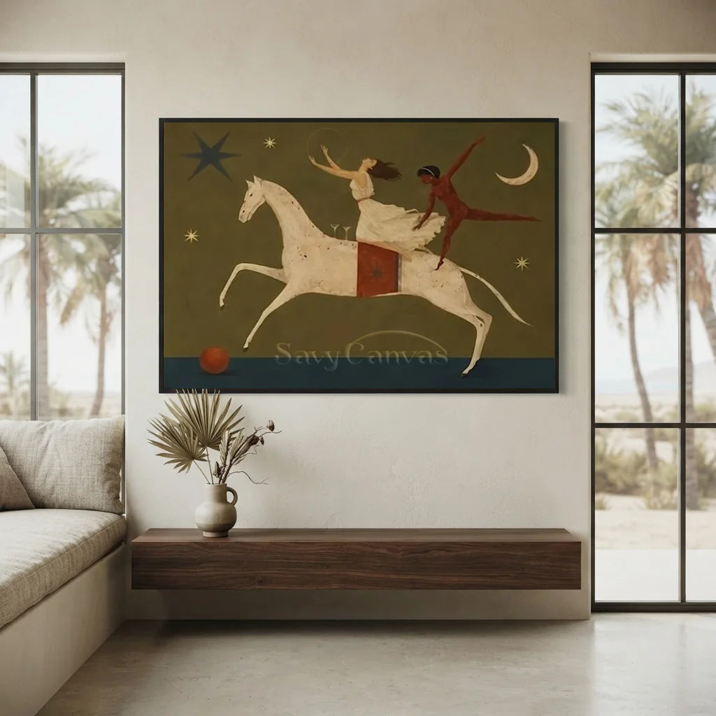 Handmade Surrealist Dreamlike Horse Oil Painting #SS 356