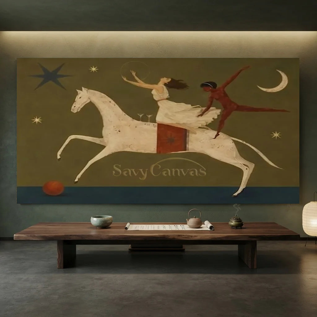 Handmade Surrealist Dreamlike Horse Oil Painting #SS 356