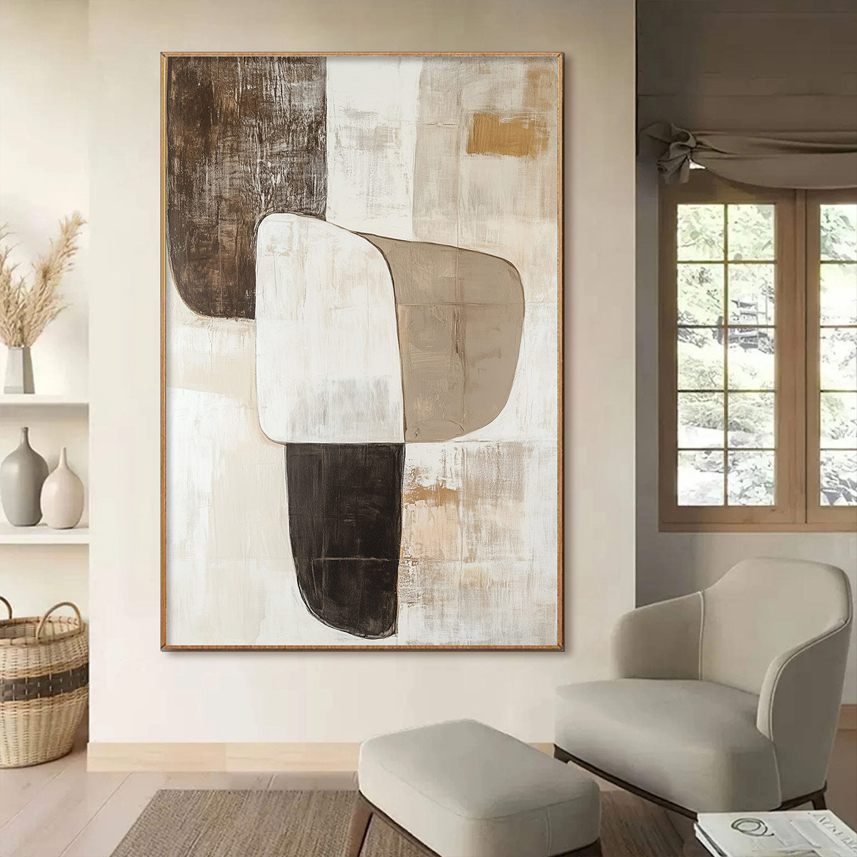 Modern Geometric Abstract | Organic Shapes Wall Art