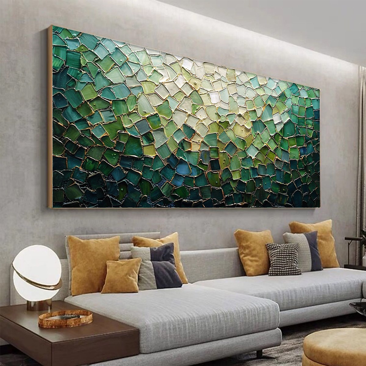 Emerald Textured Abstract Art | Original Green Painting #ZZ 248