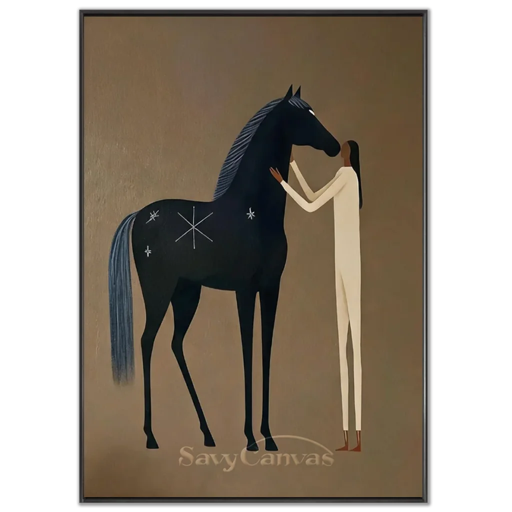 Original Brown Earth Tone Horse Canvas #SS 316