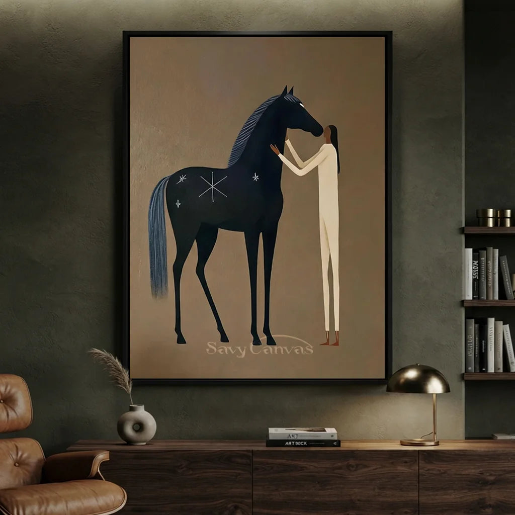 Original Brown Earth Tone Horse Canvas #SS 316