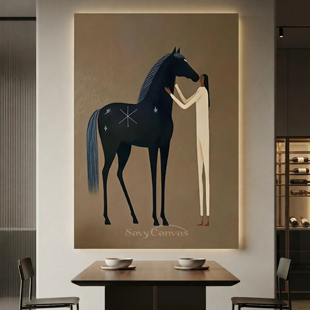 Original Brown Earth Tone Horse Canvas #SS 316