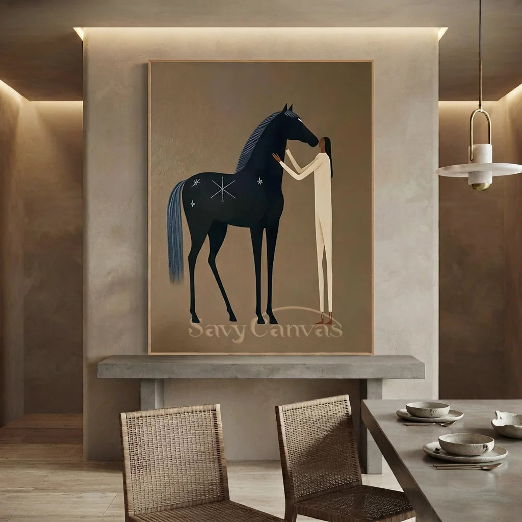 Original Brown Earth Tone Horse Canvas #SS 316