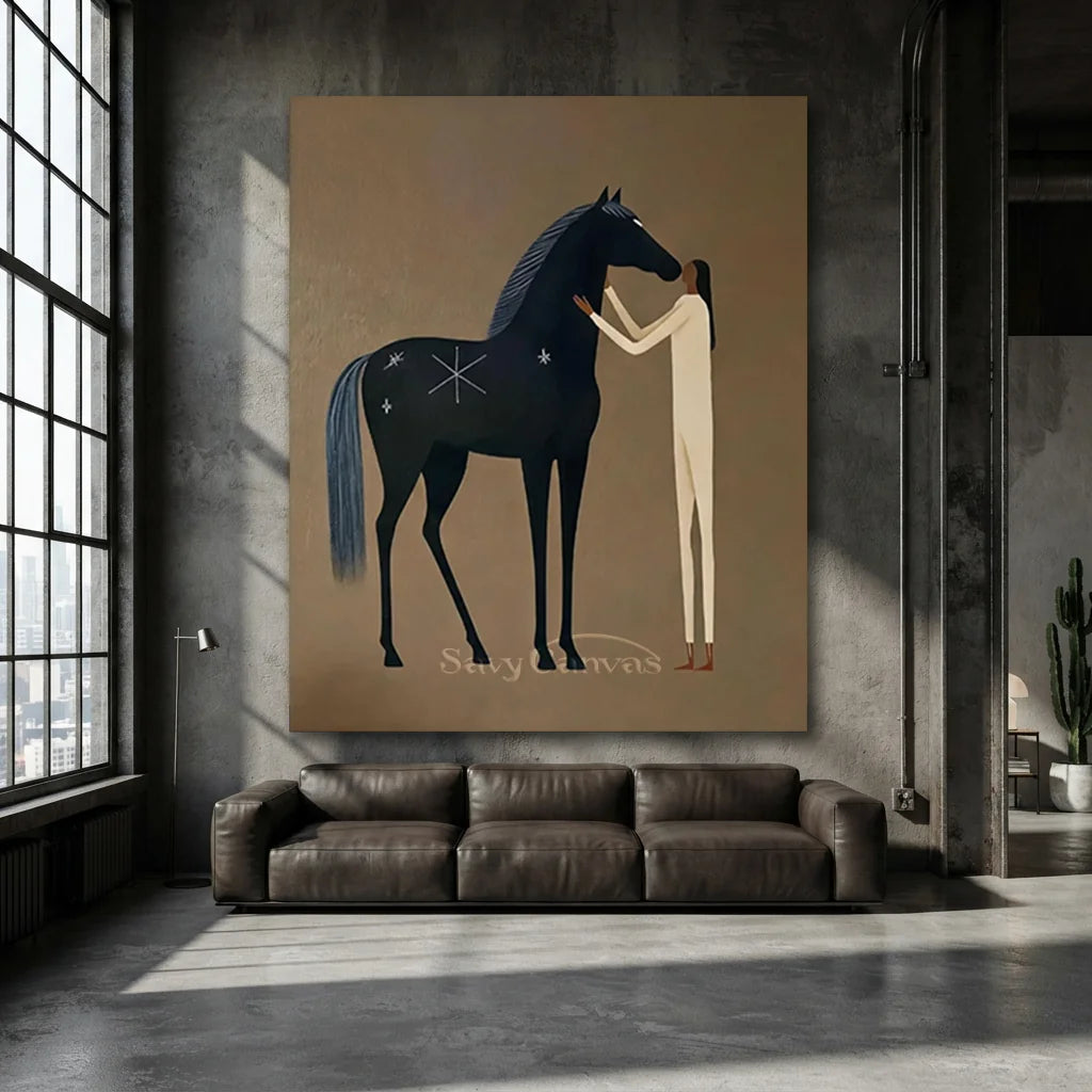 Original Brown Earth Tone Horse Canvas #SS 316