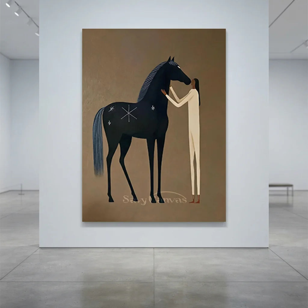 Original Brown Earth Tone Horse Canvas #SS 316