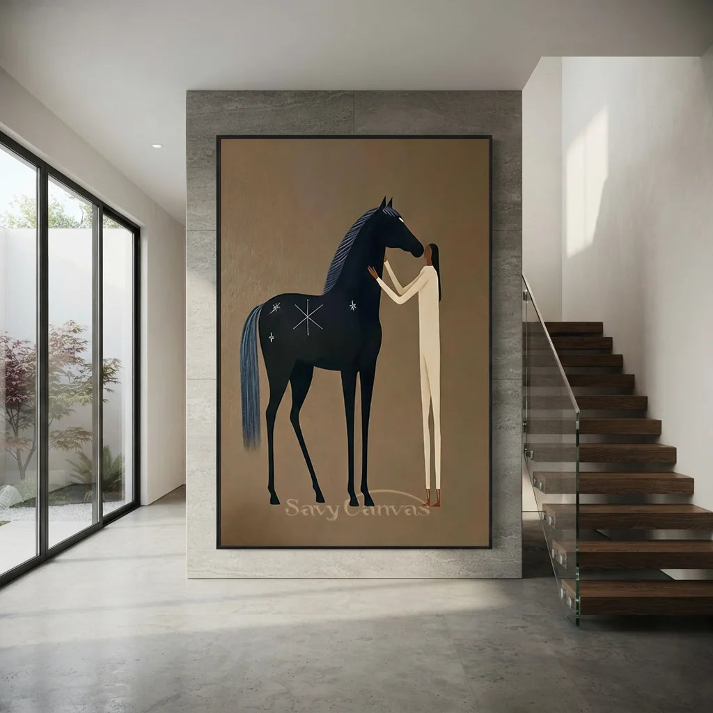 Original Brown Earth Tone Horse Canvas #SS 316