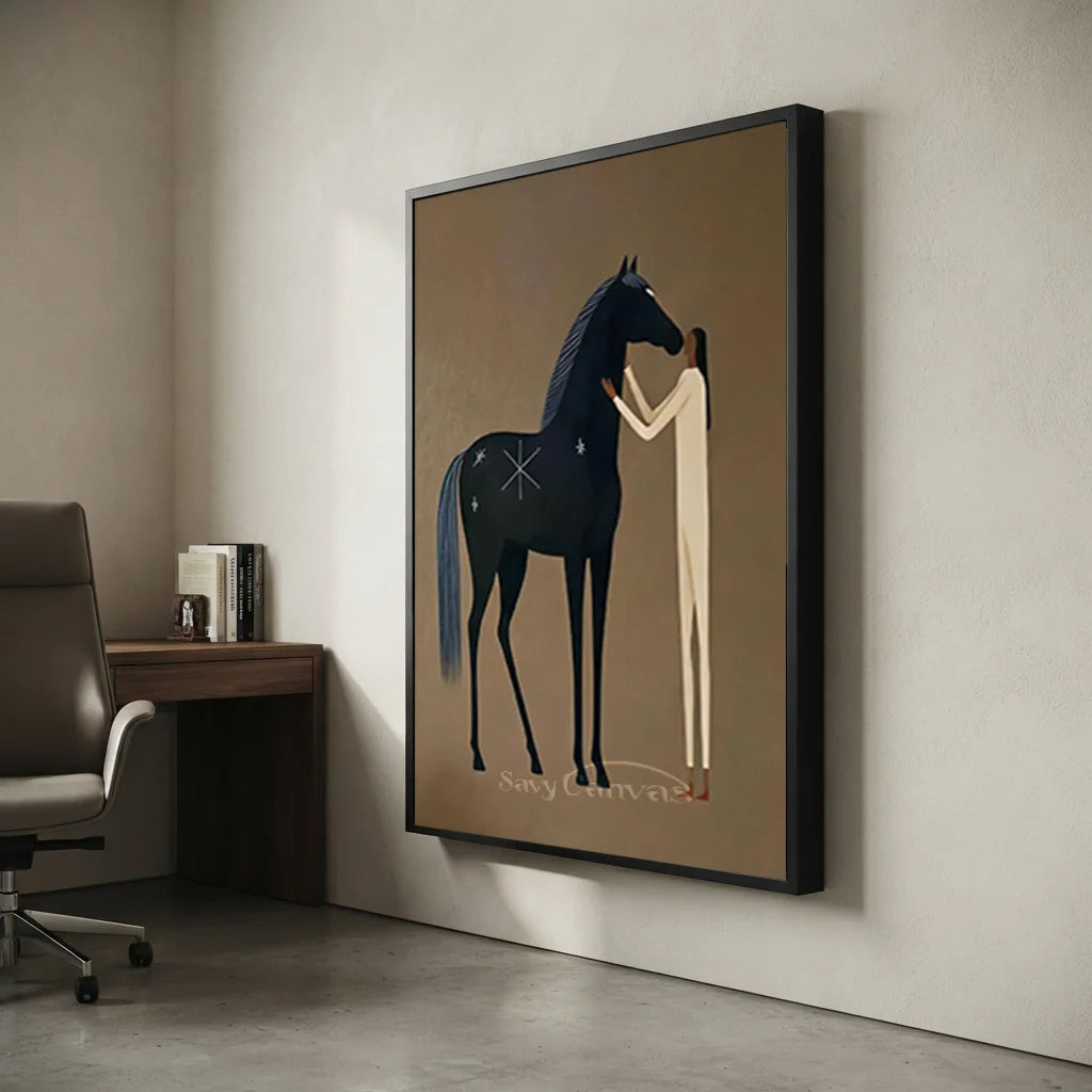 Original Brown Earth Tone Horse Canvas #SS 316