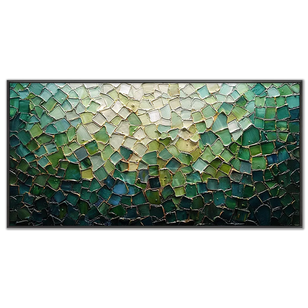 Emerald Textured Abstract Art | Original Green Painting #ZZ 248