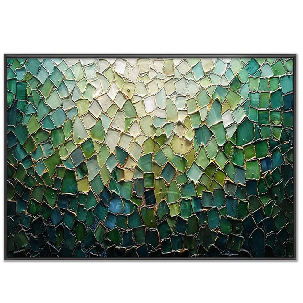 Emerald Textured Abstract Art | Original Green Painting #ZZ 248
