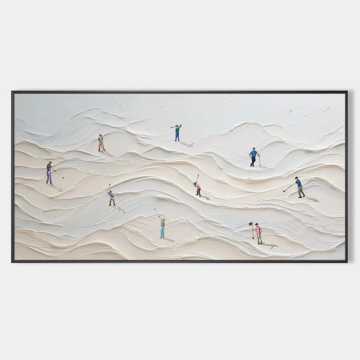 Textured 3D Golf Painting | Minimalist Impasto Wall Art #AA 227